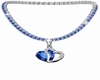 Blue Heart Silver Chain