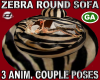 Zebra Round Sofa