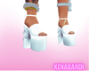 Bass Crop Heels White