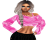 Yukis Off Shldr Crop Pnk