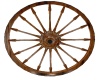 wagon wheel brown wood
