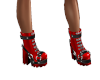 {A} Goth Boots Red