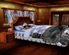 ~S~log cabin wolf bed