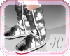 {JC} Shiny UGGs Silver