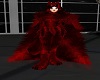 Wolf Fur Cape Red
