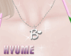 H' Letter B Necklace