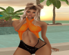 Ava Neon Orange Swimsuit