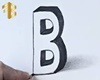 3d letter B