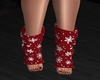 [S] Red Snowflake Socks