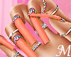 Mary Orange Nails