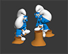 sitting smurfs