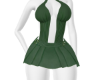 #Green Pleated Mini Dres