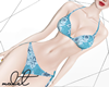 ♕ Floral Blue Bikini