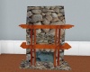 stone fireplace