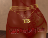 Gold B Ruby Belly Chain
