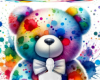 Splat teddy background