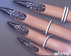 Wild Baddie Rings Nails