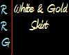 {RRG} White & Gold Skirt