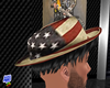 American Flag Hat w/Hair