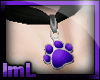 lmL Purple Paw Collar F