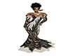 Blk/Wht Beaded Gown