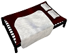 Scarlet Bed w/ white fur