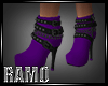 Purple Black Boots