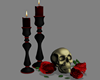 Skull Rose Candles