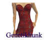 Red pattern Mini dress
