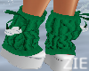 Sweater Knit Boots Green