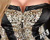 (X)sequins and leather
