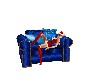 Blue Christmas Chair