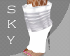 *sky*White Ankle Boots