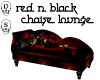 black'nred chaise lounge
