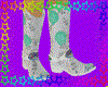 ♕white cowboy boots