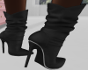 Black Boots Gray Stripe