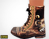 ! Brown Soldier Boots