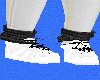 white sock tennis shoe