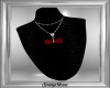 Red & Silver Bow Necklac