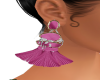 Feather Pink Earrings