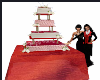Rouge Blanc Wedding cake