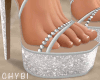 C~Silver Astrea Heels