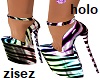 !Holo Zebra sexy heels