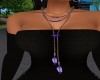 feather necklace Amthyst