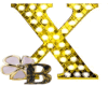 B♛|Gold Sign Letter X
