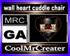 wall heart cuddle chair