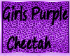 Girls Purple Cheetah
