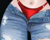 Pants with red panties