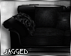 Black leather lazy couch