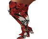 skull & roses boots